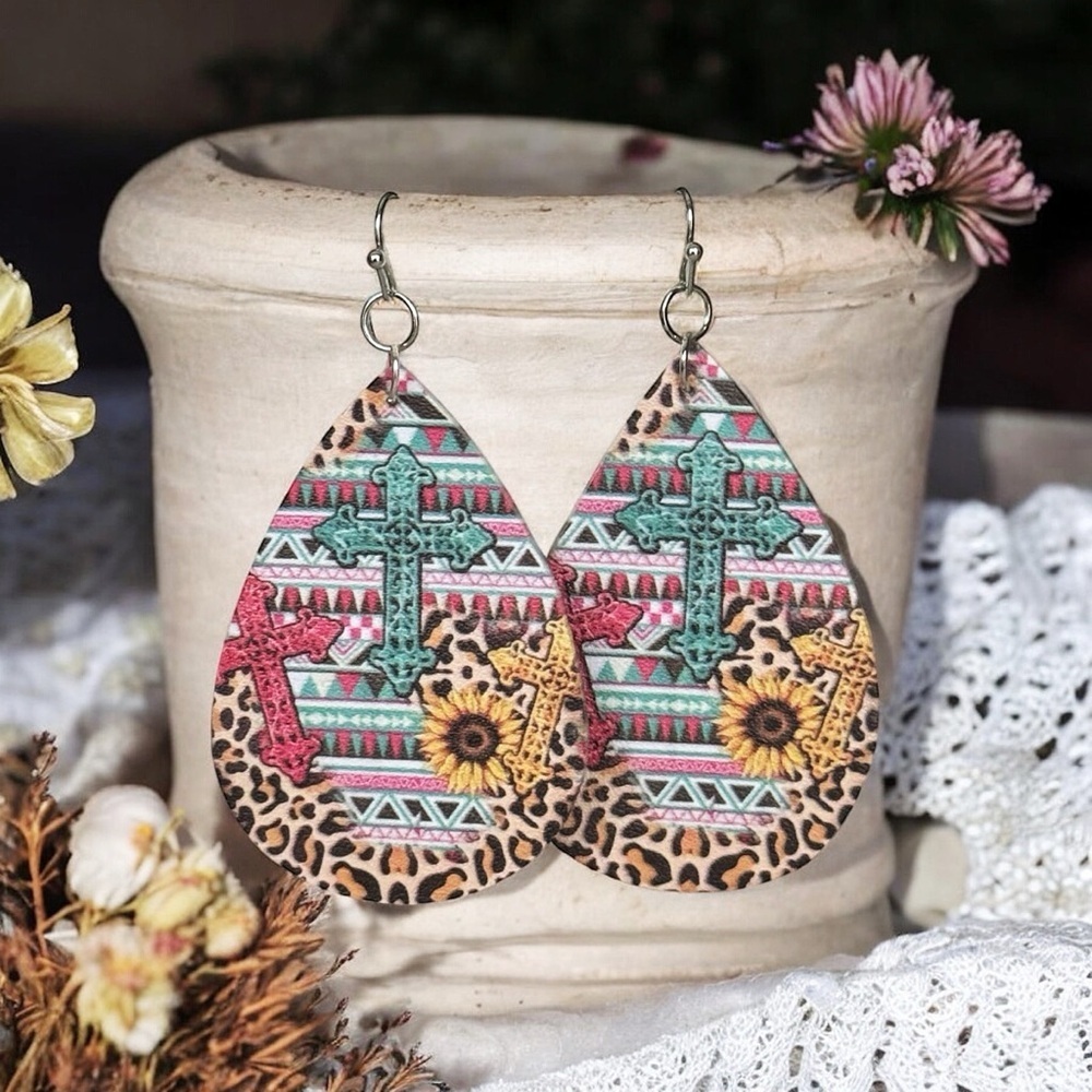 5 For $25💫Santa Fe Hippie Boho Teardrop Dangles Earrings